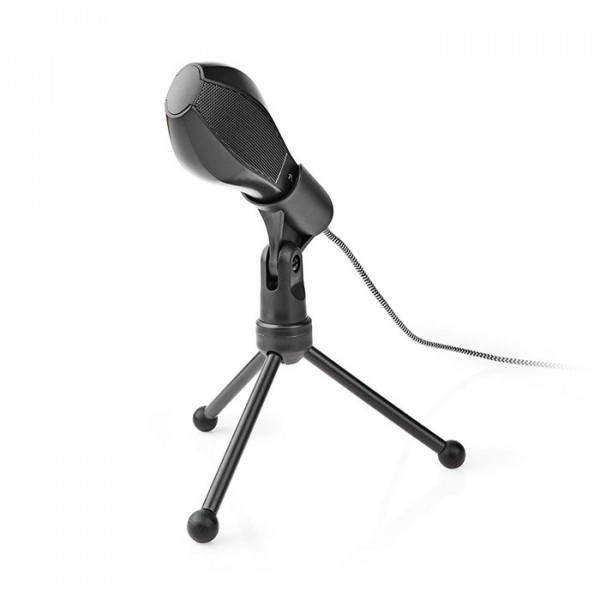 NEDIS MICTU100BK - Wired Microphone Dual Condenser With Tripod USB