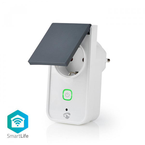 SmartLife Smart Plug Wi-Fi IP44 Power meter 3680 W Schuko / Typ F (CEE 7/7) -30 - 40°C Android & iOS White/Grey
